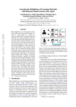 Assessing the Helpfulness of Learning Materials with Inference-Based
  Learner-Like Agent