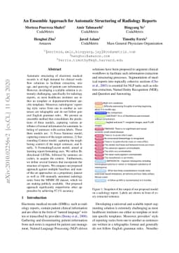 An Ensemble Approach for Automatic Structuring of Radiology Reports
