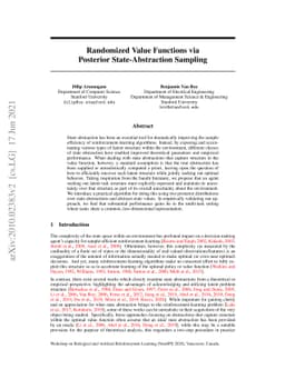 Randomized Value Functions via Posterior State-Abstraction Sampling