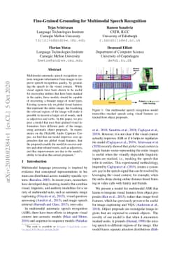 Fine-Grained Grounding for Multimodal Speech Recognition