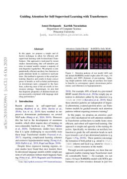 Guiding Attention for Self-Supervised Learning with Transformers