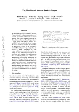 The Multilingual Amazon Reviews Corpus