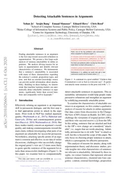 Detecting Attackable Sentences in Arguments
