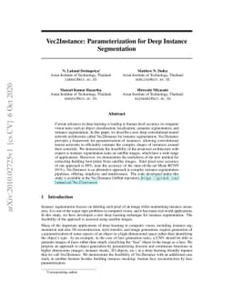 Vec2Instance: Parameterization for Deep Instance Segmentation
