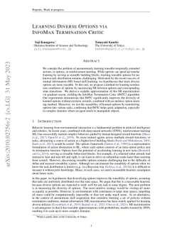 Learning Diverse Options via InfoMax Termination Critic
