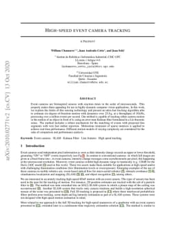 High Speed Event Camera TRacking