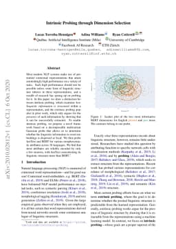 Intrinsic Probing through Dimension Selection