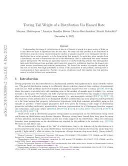 Testing Tail Weight of a Distribution Via Hazard Rate