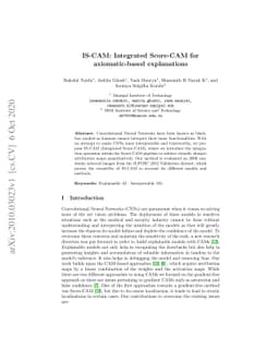 IS-CAM: Integrated Score-CAM for axiomatic-based explanations