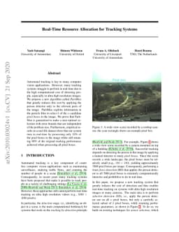 Real-Time Resource Allocation for Tracking Systems