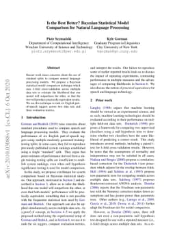 Is the Best Better? Bayesian Statistical Model Comparison for Natural
  Language Processing