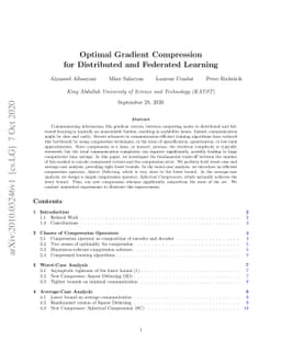 Optimal Gradient Compression for Distributed and Federated Learning