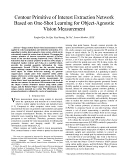 Contour Primitive of Interest Extraction Network Based on One-Shot
  Learning for Object-Agnostic Vision Measurement