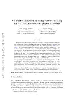 Automatic Backward Filtering Forward Guiding for Markov processes and
  graphical models
