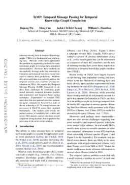 TeMP: Temporal Message Passing for Temporal Knowledge Graph Completion