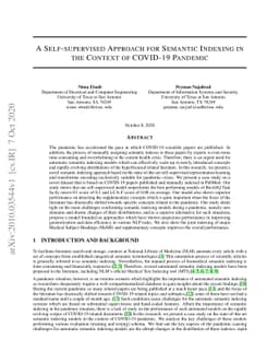 A Self-supervised Approach for Semantic Indexing in the Context of
  COVID-19 Pandemic