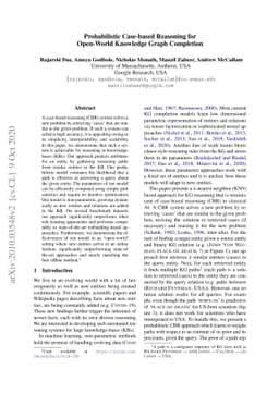 Probabilistic Case-based Reasoning for Open-World Knowledge Graph
  Completion
