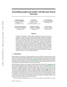 Ensembling geophysical models with Bayesian Neural Networks