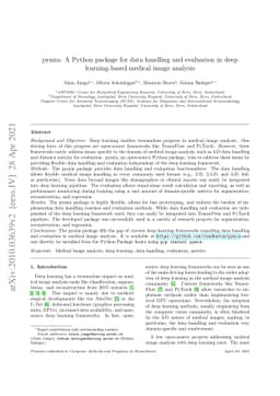 pymia: A Python package for data handling and evaluation in deep
  learning-based medical image analysis