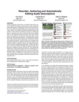Rescribe: Authoring and Automatically Editing Audio Descriptions