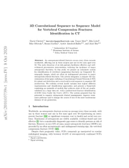 3D Convolutional Sequence to Sequence Model for Vertebral Compression
  Fractures Identification in CT