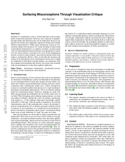 Surfacing Misconceptions Through Visualization Critique