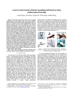 A novel control mode of bionic morphing tail based on deep reinforcement
  learning