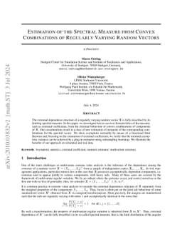 Estimation of the Spectral Measure from ConvexCombinations of Regularly
  Varying RandomVectors