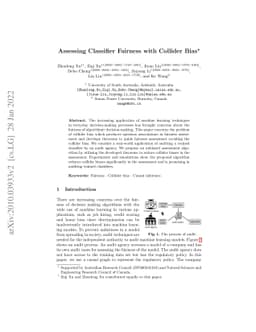 Assessing Classifier Fairness with Collider Bias