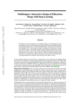 MolDesigner: Interactive Design of Efficacious Drugs with Deep Learning