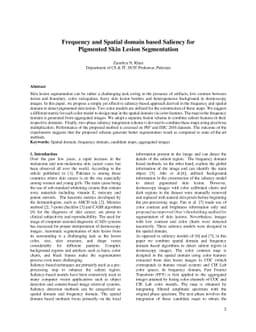 Frequency and Spatial domain based Saliency for Pigmented Skin Lesion
  Segmentation