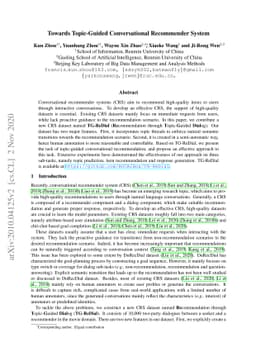 Towards Topic-Guided Conversational Recommender System