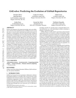 GitEvolve: Predicting the Evolution of GitHub Repositories