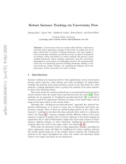 Robust Instance Tracking via Uncertainty Flow