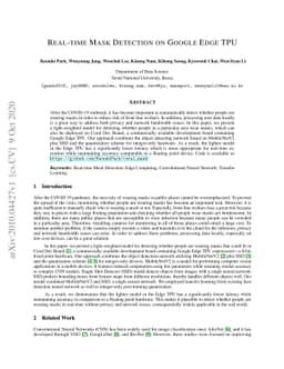 Real-time Mask Detection on Google Edge TPU