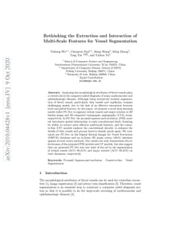Rethinking the Extraction and Interaction of Multi-Scale Features for
  Vessel Segmentation