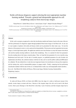 Sickle-cell disease diagnosis support selecting the most appropriate
  machinelearning method: Towards a general and interpretable approach for
  cellmorphology analysis from microscopy images