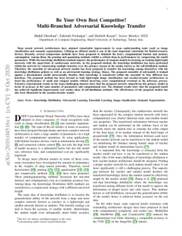 Be Your Own Best Competitor! Multi-Branched Adversarial Knowledge
  Transfer
