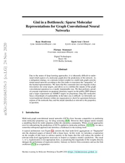 Gini in a Bottleneck: Sparse Molecular Representations for Graph
  Convolutional Neural Networks