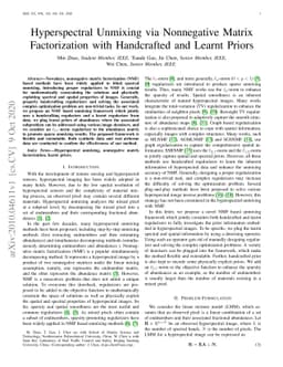 Hyperspectral Unmixing via Nonnegative Matrix Factorization with
  Handcrafted and Learnt Priors