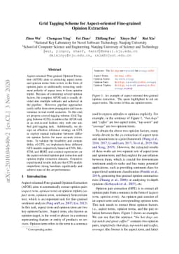 Grid Tagging Scheme for Aspect-oriented Fine-grained Opinion Extraction