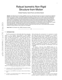 Robust Isometric Non-Rigid Structure-from-Motion
