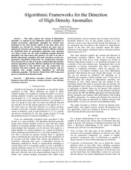 Algorithmic Frameworks for the Detection of High Density Anomalies