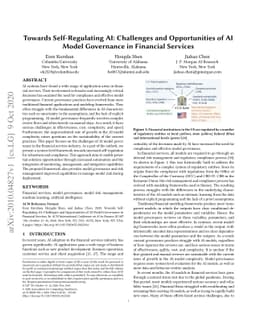 Towards Self-Regulating AI: Challenges and Opportunities of AI Model
  Governance in Financial Services