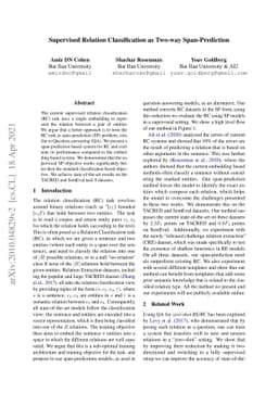 Relation Classification as Two-way Span-Prediction