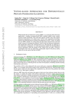 Voting-based Approaches For Differentially Private Federated Learning
