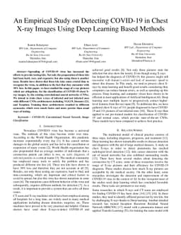 An Empirical Study on Detecting COVID-19 in Chest X-ray Images Using
  Deep Learning Based Methods