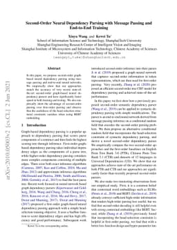 Second-Order Neural Dependency Parsing with Message Passing and
  End-to-End Training