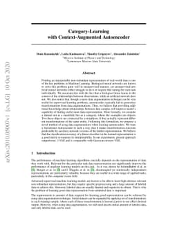 Category-Learning with Context-Augmented Autoencoder