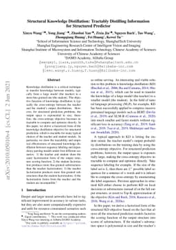 Structural Knowledge Distillation: Tractably Distilling Information for
  Structured Predictor